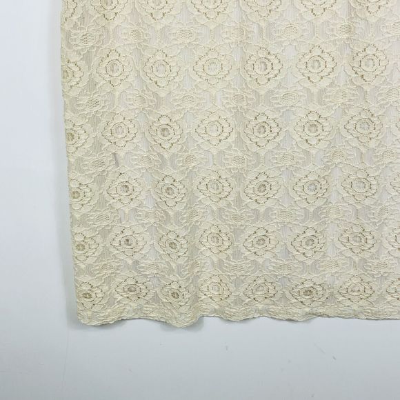 Catherines Ivory Lace Lined Beaded Collar Short Sleeve Sheath Dress Womens 2X - Picture 4 of 7